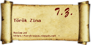 Török Zina névjegykártya