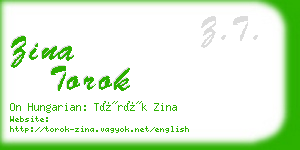 zina torok business card
